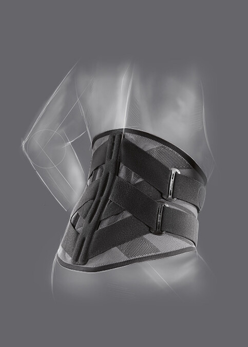 Zeichnung der JuzoPro Lumbal Xtec Strong Lumbalorthese