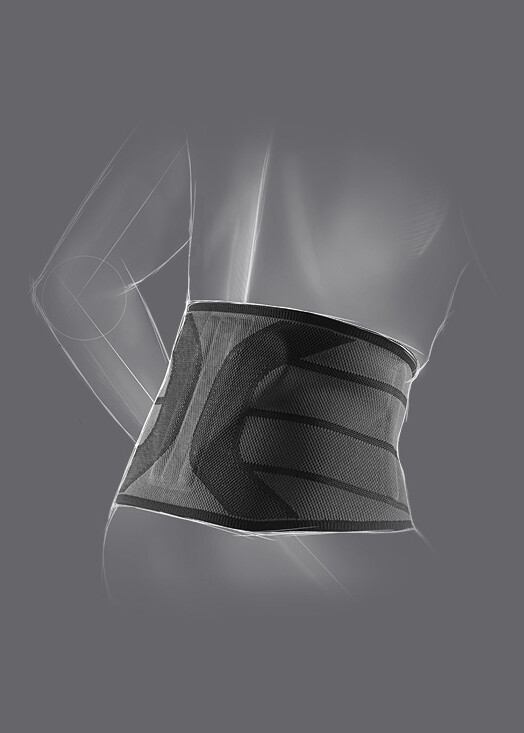 Zeichnung der JuzoPro Lumbal Xtec Lumbalorthese