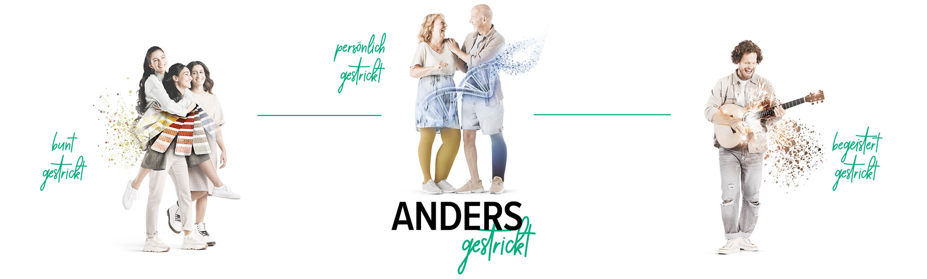 bunt gestrickt, persönlich gestrickt, begeistert gestrickt