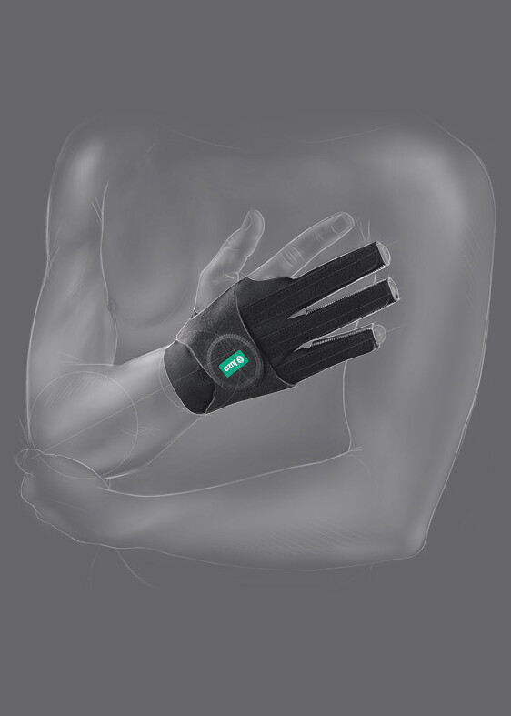 Zeichnung der JuzoPro Digitus Xtec Fingerorthese