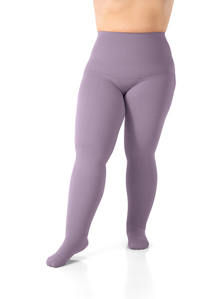 Produktbild einer Flachstrick Kompressionsstrumpfhose in der Farbe Cosy Violet Produktbild einer Flachstrick Kompressionsstrumpfhose in der Farbe Cosy Violet