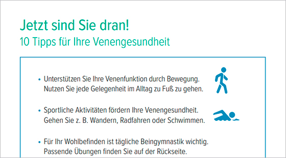 Tipps für gesunde Venen