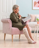 JuzoSoftCompress kombineret med Juzo Compression Wrap læg- og fodsegment