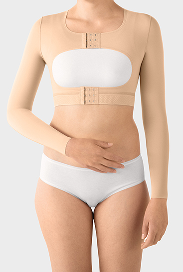 Ärmel mit Boleroverbindung beige