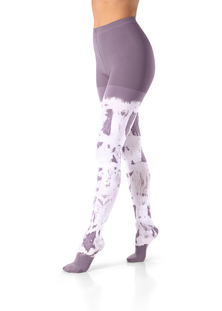 Strumpfhose Cosy Violet Batik weiß