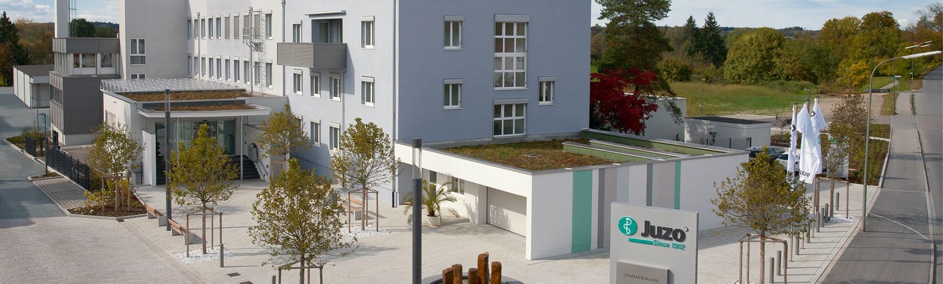 Header Sede aziendale di Juzo in Industriestraße, Aichach, Germania