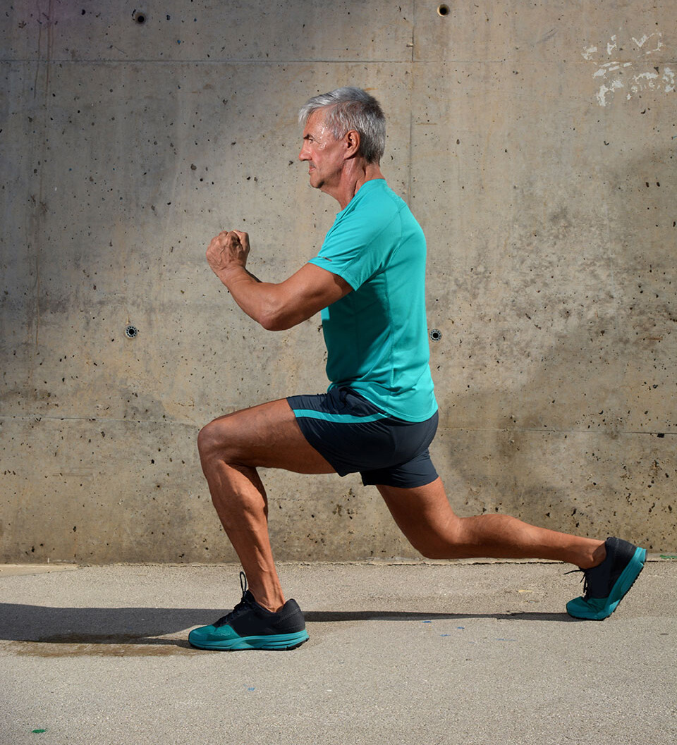Man doet lunges
