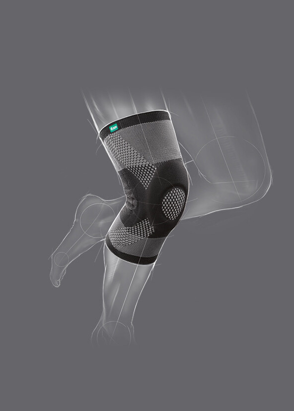 Zeichnung der JuzoFlex Genu Xtra Kniebandage