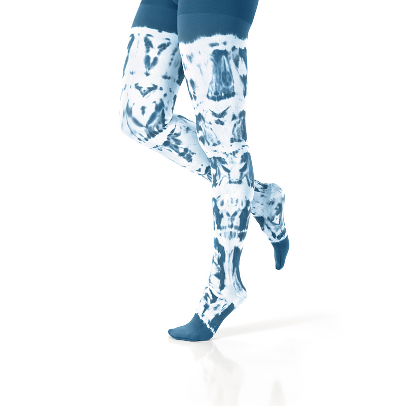 Batik Weiß-Casual Blue Batik Weiß-Casual Blue