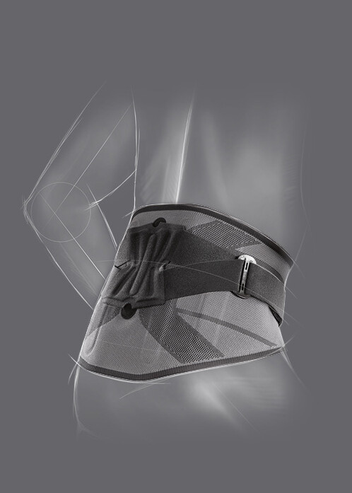Zeichnung der JuzoPro Lumbal Xtec Plus Lumbalorthese