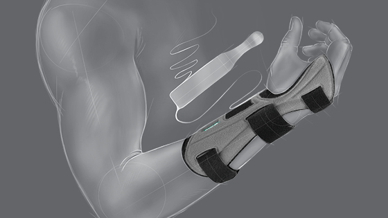 Dibujo limpieza sencilla Representación gráfica de la varilla estabilizadora extraíble de la muñequera JuzoPro Manu Xtec Palmar