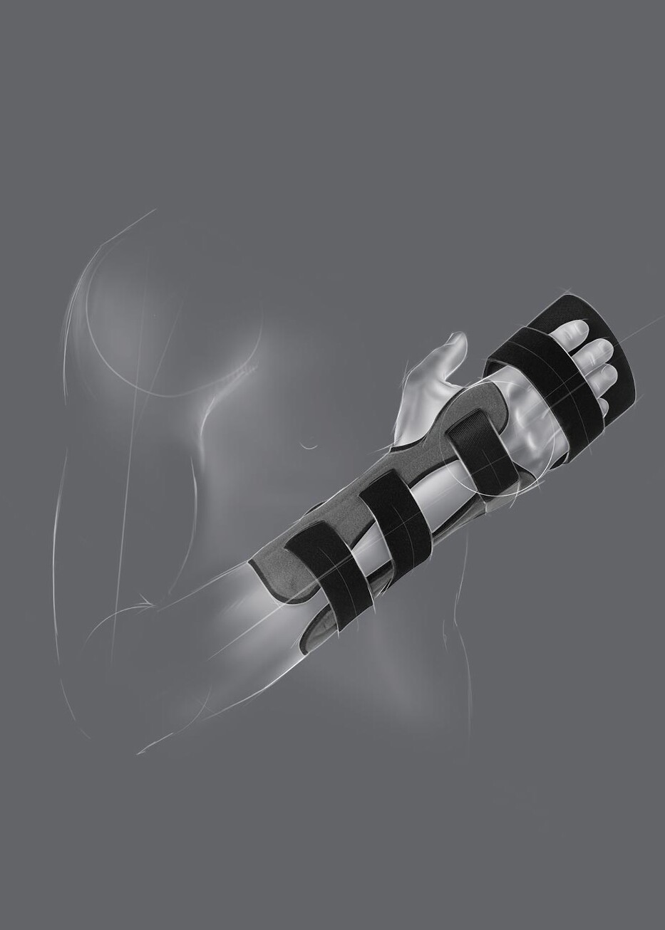 Zeichnung der JuzoPro Palmar Xtec Digitus Handgelenkorthese