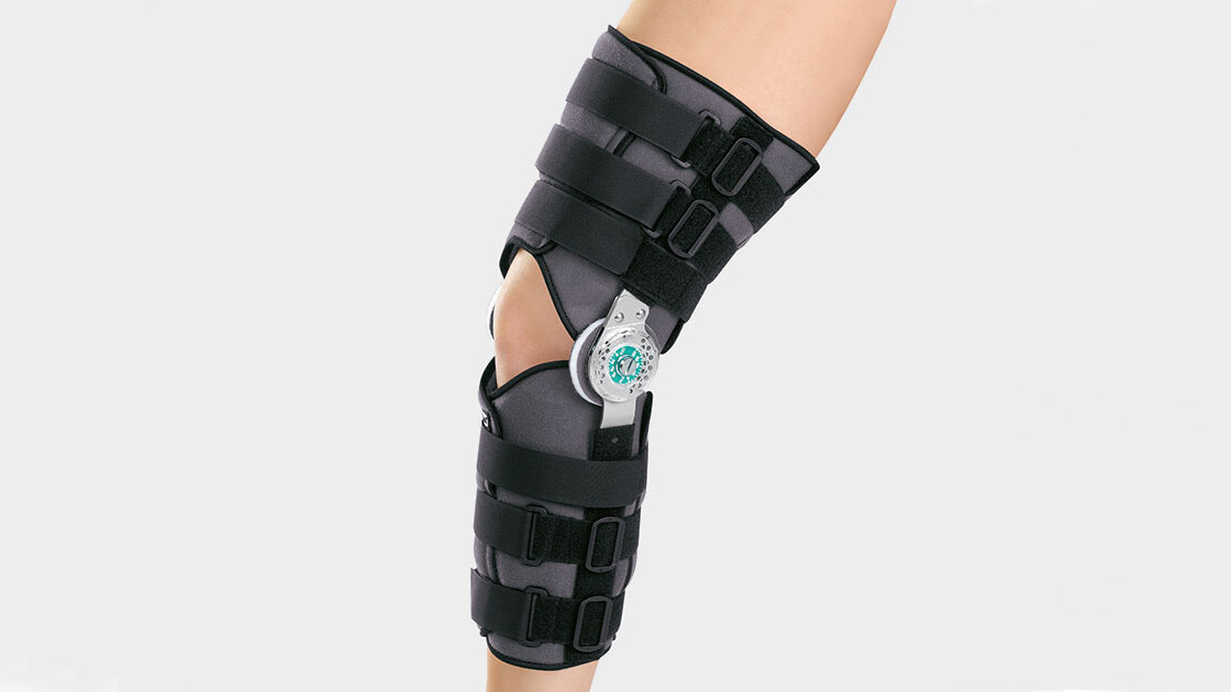 Productfoto van een Juzo-knieorthese Productfoto van een Juzo-knieorthese